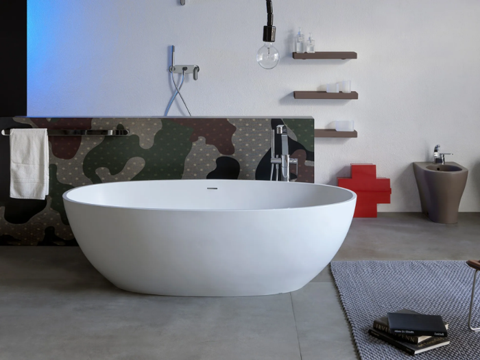 APP - Freestanding oval Pietraluce® bathtub _ Ceramica Flaminia